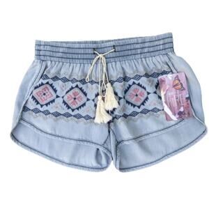 love, Fire Embroidered Montebello Shorts XS